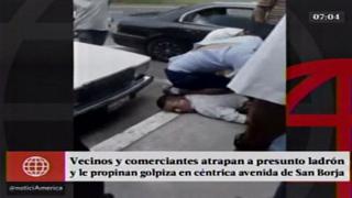 San Borja: golpean a presunto 'robacasas' en Av. San Luis