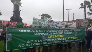 Vecinos y trabajadores de Serpar protestan en el Cercado