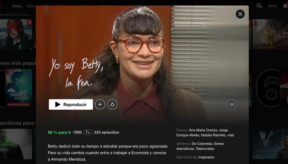 "Yo soy Betty, la fea" es una de las series más vistas de Netflix.