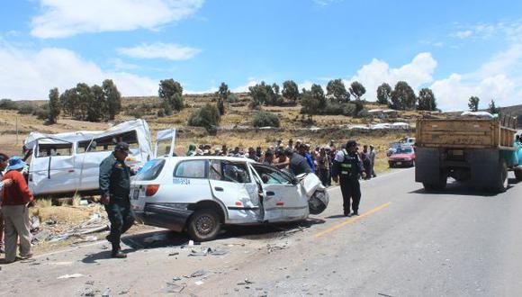 Nueve personas murieron tras accidentes en Huancavelica y Puno