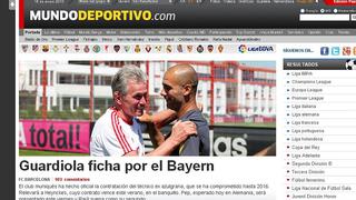 FOTOS: Así informó la prensa mundial el sorpresivo fichaje de Pep Guardiola como DT de Bayern Múnich