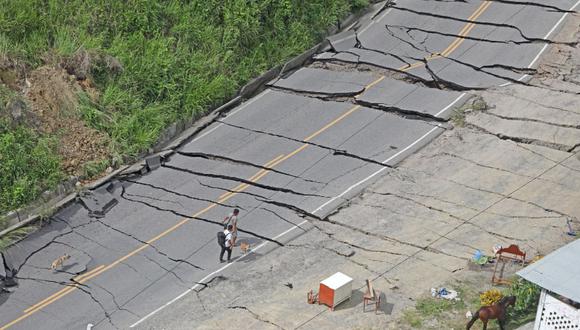El terremoto de magnitud 7.5 en el oriente del Perú dejó graves daños a las vías. (Foto referencial: Presidencia Perú)