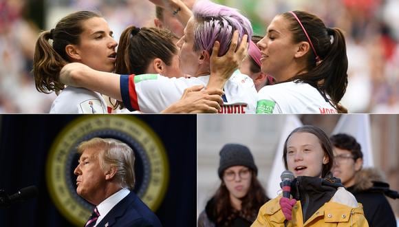 El equipo de fútbol femenino de Estados Unidos, Donald Trump y Greta Thunberg figuran entre los personajes destacados en el mundo este 2019, según el Grupo de Diarios de América (GDA).