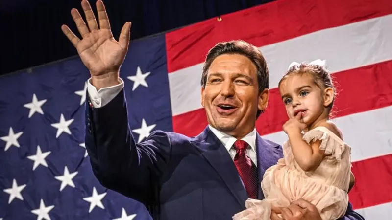 Ron DeSantis won re-election as Governor of Florida.  (GETTY IMAGES).