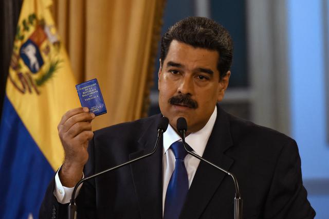 Nicolás Maduro en rueda de prensa internacional | Maduro: La ayuda humanitaria "es un mensaje de humillación" para Venezuela. Foto: AFP