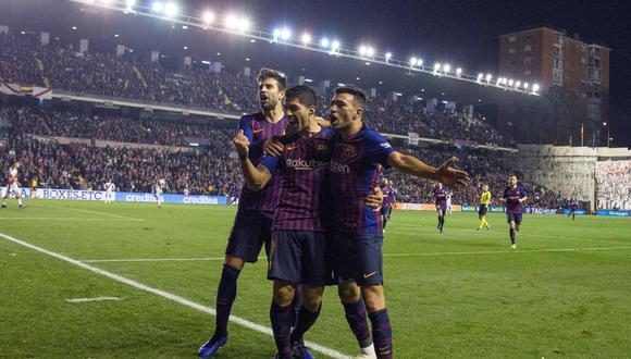 Barcelona venció 3-2 al Rayo Vallecano con agónico gol de Luis Suárez. (Foto: EFE)