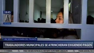 Villa María del Triunfo: trabajadores municipales tomaron local de la comuna