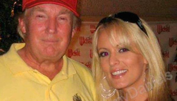 Donald Trump junto a la actriz porno Stormy Daniels. (Foto archivo: Difusión)