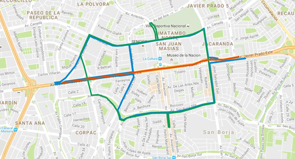 San Borja Desde Hoy Aplica El Plan De Desvíos Por Apec Mapa Lima