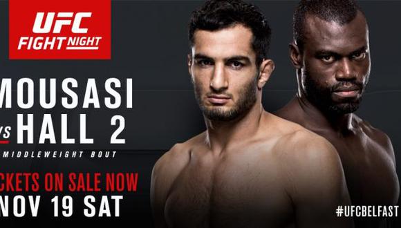 UFC: Gegard Mousasi vs Uriah Hall el 19 de noviembre en Irlanda