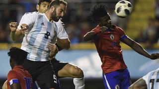Argentina vs. Haití: 'Pipita' Higuaín fue ovacionado en La Bombonera