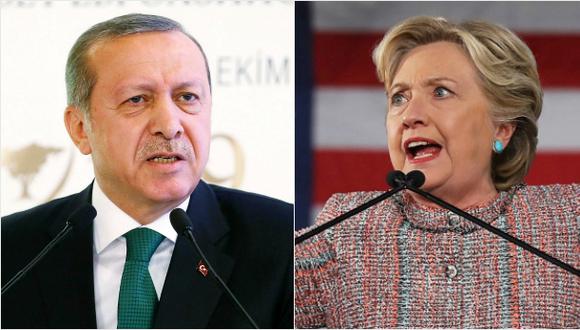 Erdogan llama "novata política" a Hillary Clinton