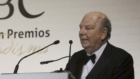 El 3 de octubre de 2014, Bartolomé Mitre, director del diario La Nación de Argentina, dio un discurso tras recibir el premio Luca de Tena concedido por el diario ABC de España. (Crédito: EFE/Juanjo Martín/ARCHIVO)