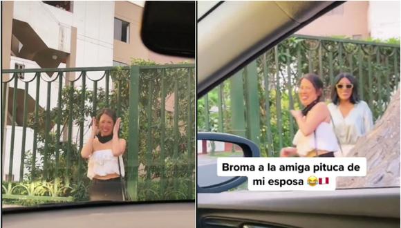 Hombre le hace una broma a su amiga ‘pituca’ y le pone música chicha a todo volumen | VIDEO (Foto: TikTok/carenalegria).