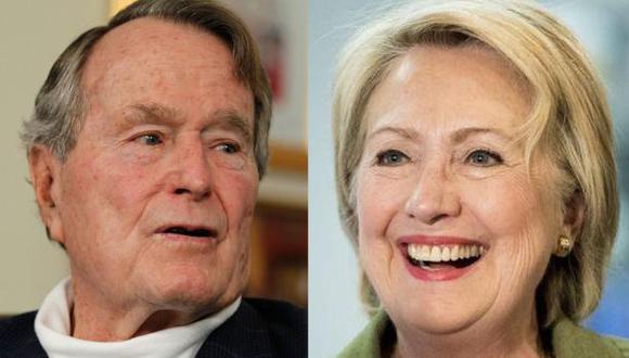 Ex presidente George H. W. Bush votaría por Hillary Clinton