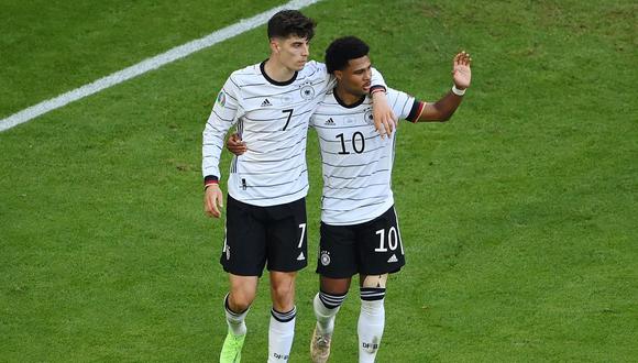 Doblete de Kai Havertz para el empate 3-3 de Alemania ante Inglaterra. (Foto: AFP)