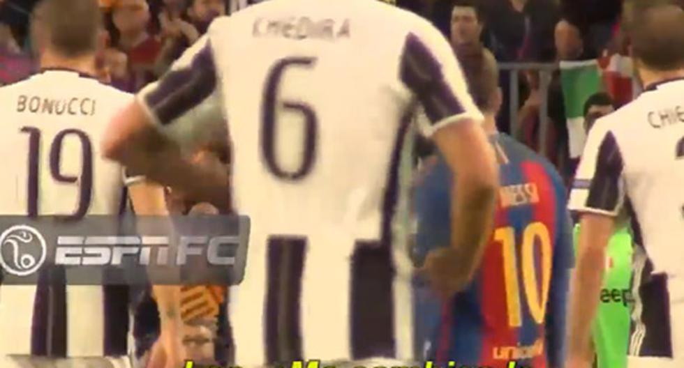 Leonardo Bonucci quería la camiseta de Lionel Messi y así reaccionó Giorgio Chiellini. (Foto: Captura)