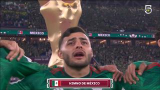 Alexis Vega no pudo contener las lágrimas al cantar el himno con México en un Mundial | VIDEO