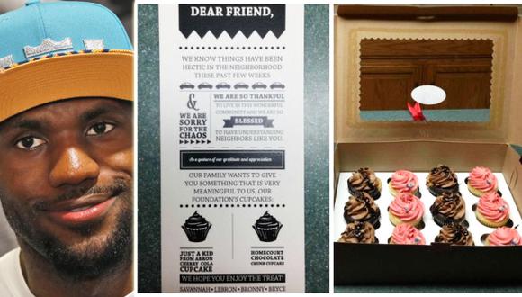 LeBron James se disculpó con vecinos enviándoles pasteles