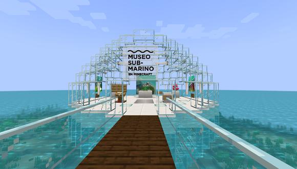 Museo submarino en Minecraft.