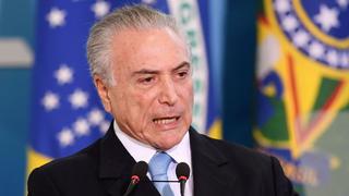 Brasil: Michel Temer pide que lo dejen "trabajar en paz"