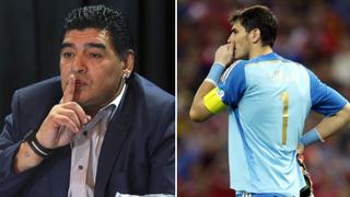 Maradona volvió a centrar sus críticas en Iker Casillas
