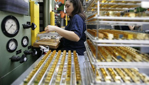 Los futuros del oro en Estados Unidos cedían un 0,3% a US$1.846,70. (Foto: AFP)