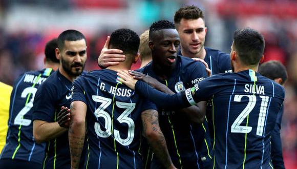 Manchester City se impuso por la mínima diferencia al Brighton por las semifinales de la FA Cup en Wembley (Ffoto:  EFE)