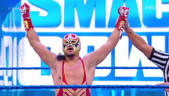 Gran Metalik derrotó a Shorty G, Drew Gulak y Lince Dorado para convertirse en el retador de 'The Phenomenal One'. (WWE)