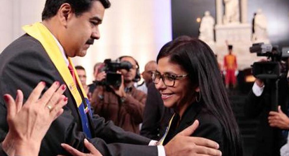 Nicolás Maduro y Delcy Rodríguez. (Foto: EFE)