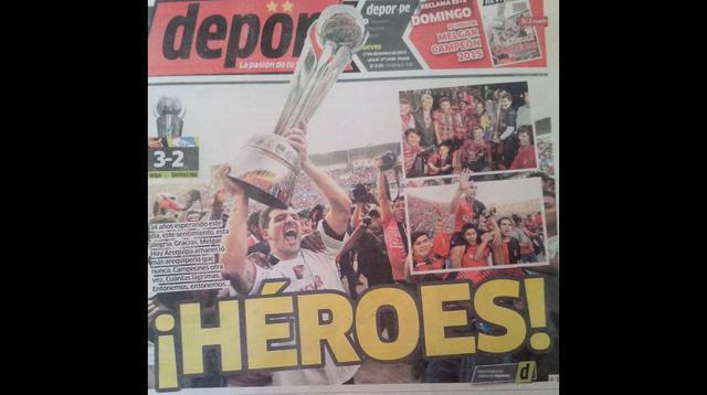 Melgar campeón nacional: las portadas de diarios en Arequipa - 5
