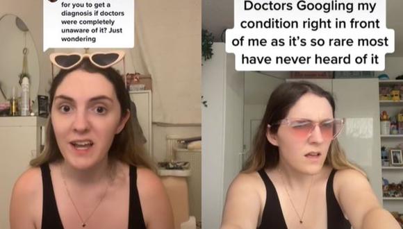 La joven cree que padece síndrome de Polonia, pese a que más de 11 doctores no le dieron un diagnóstico preciso. (Foto: @beccabutcherx/composición)