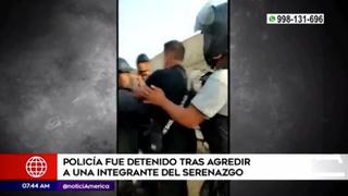 Los Olivos: detienen a suboficial de la Policía por agredir a una integrante de serenazgo | VIDEO