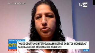 Ministra Muñoz sobre interpelación a ministros: “En estos momentos el objetivo es salvar vidas”