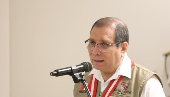 El presidente del Poder Judicial, Javier Arévalo, se pronunció sobre la agresión que sufrió la mandataria Dina Boluarte en Ayacucho el último fin de semana. (Foto: Poder Judicial)
