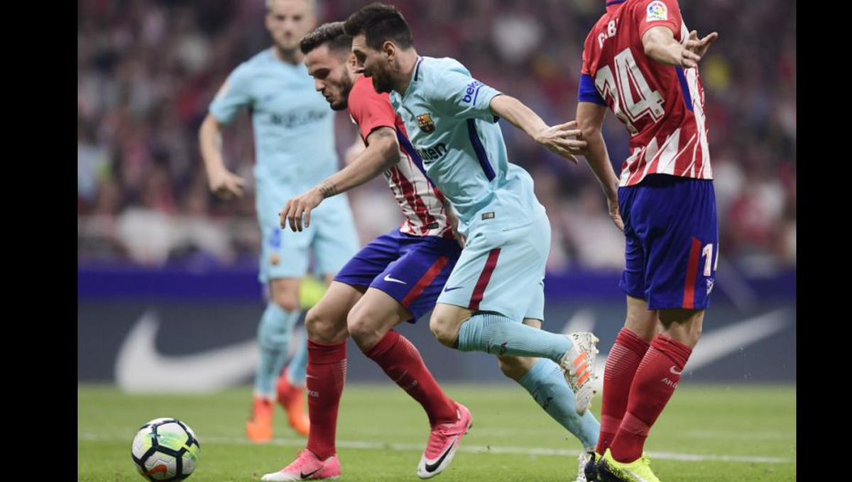 14 de octubre del 2017, Lionel jugó su primer partido en el Wanda Metropolitano. Fue 1-1. (Foto: AFP)