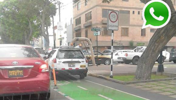 WhatsApp: señor conductor, las ciclovías no son para los carros