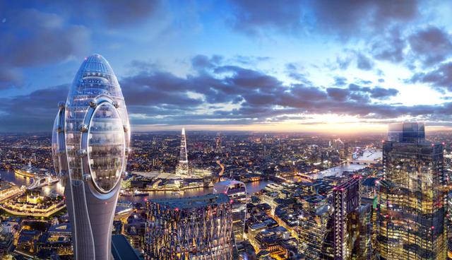 Con 305,3 metros de altura, este edificio podría ser en unos años el más alto de Londres. Empezará a construirse en el 2020. (Foto: Foster + Partners)