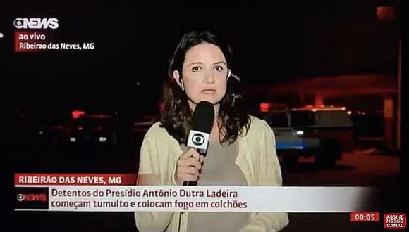 Reportera brasileña fue agredida en el frontis de un penal