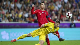 Portugal, en el regreso de Cristiano Ronaldo, empató 0-0 ante Ucrania por las eliminatorias para la Euro
