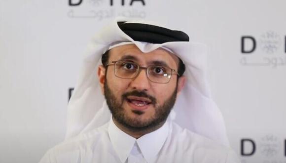 El portavoz del Ministerio de Asuntos Exteriores de Qatar, Majed Al-Ansari. (Foto: captura de pantalla del vídeo)
