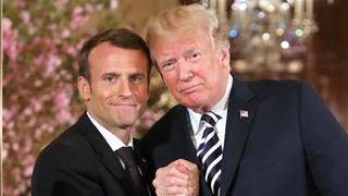 Besos, abrazos y elogios: Macron y Trump mostraron al mundo su "gran relación"