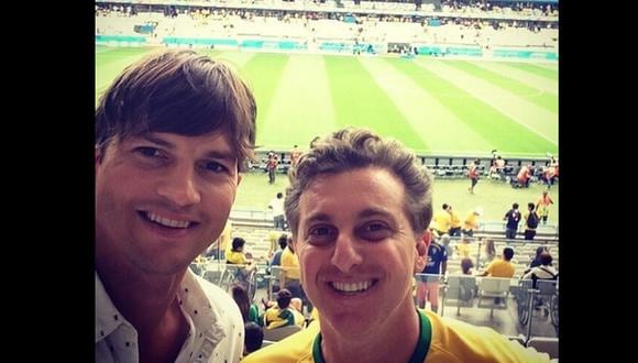 Ashton Kutcher: el hincha inesperado en el Alemania - Brasil