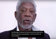 Morgan Freeman leyendo la letra de 'Love Yourself' de Justin Bieber hará tu día