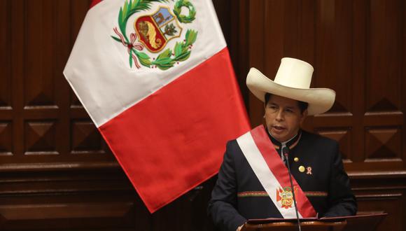 Pedro Castillo se dirigió al Congreso de la República. (Foto: Congreso)