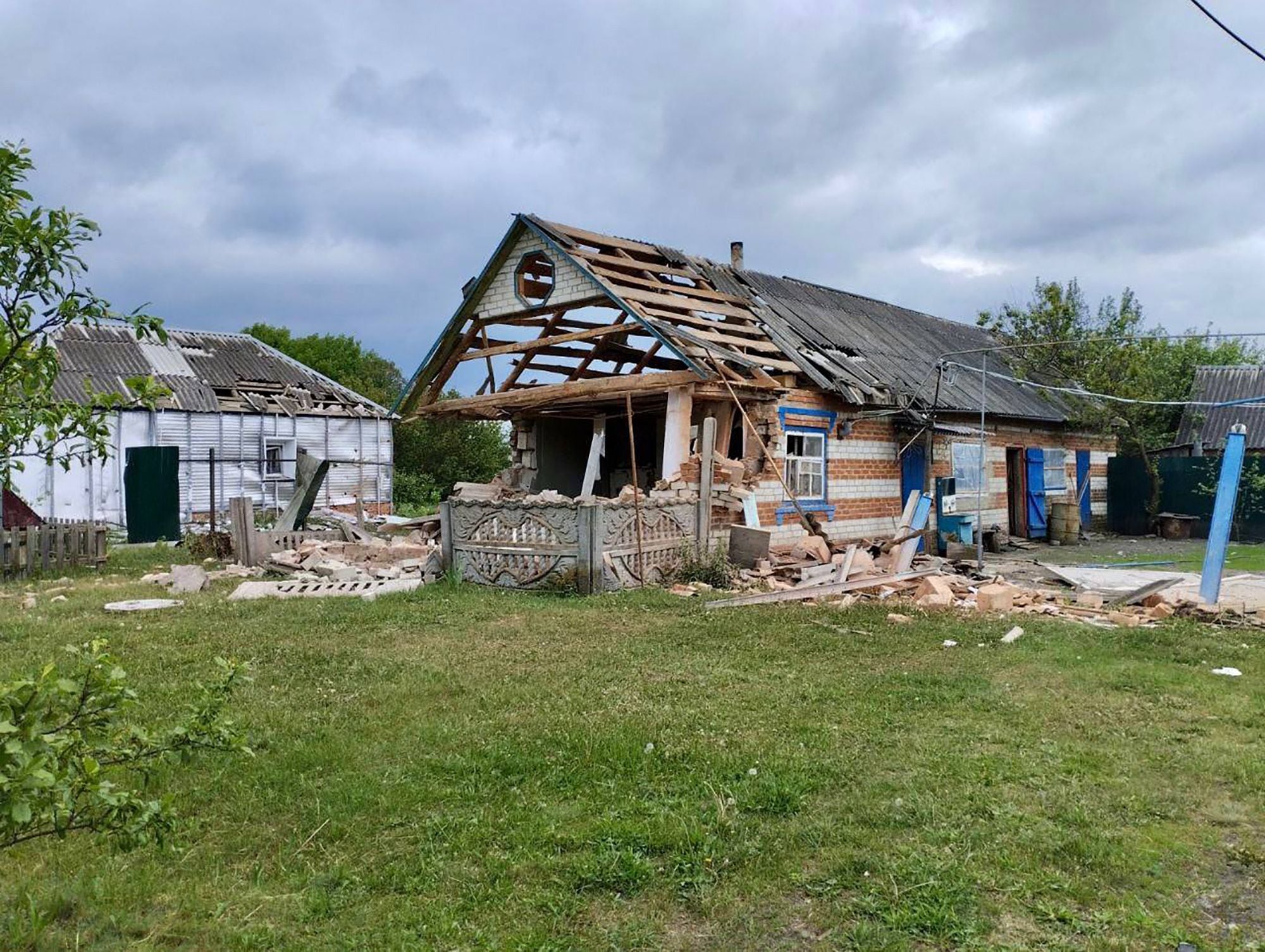 A damaged house in the Belgorod region.  (AFP).