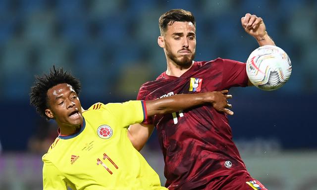Colombia y Venezuela se enfrentan en la jornada 2 de la Copa América 2021 desde el Pedro Ludovico Teixeira | Foto: AFP