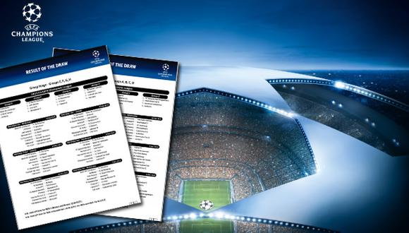 Champions League: FIXTURE completo de la fase de grupos