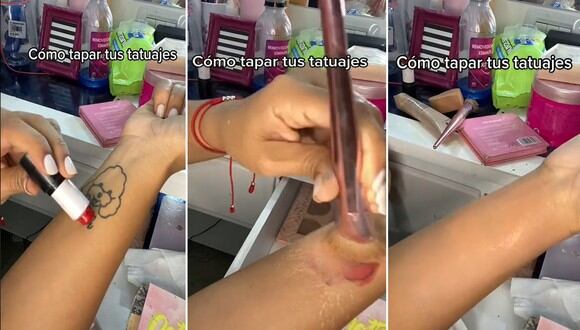 La joven enseñó un sencillo truco para tapar tatuajes si en algún momento lo necesiten | FOTO: @angelicamdominguez / TikTok