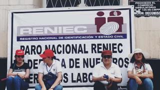 Reniec: sindicato de trabajadores acatará paro este 2 y 3 de noviembre